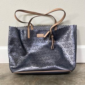 Coach blue eyelet tote
